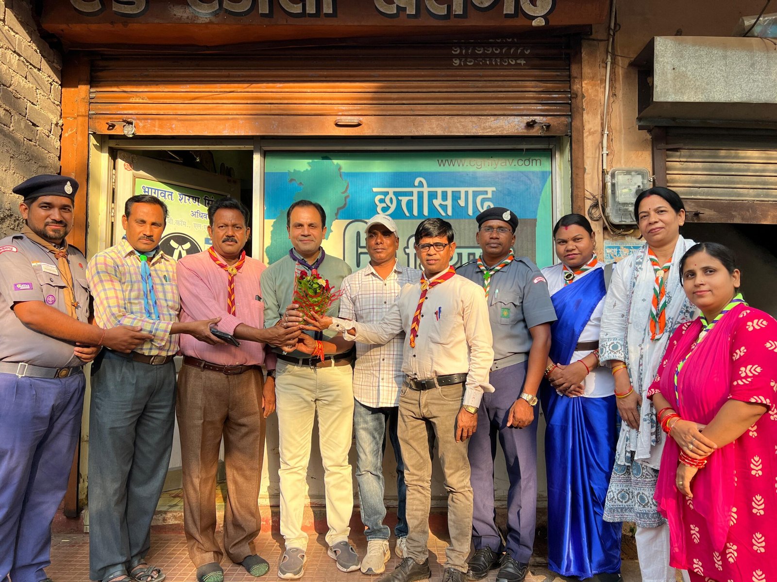केसीजी के प्रथम जिला मुख्य आयुक्त भागवत शरण सिंह का स्काउट-गाइड परिवार ने किया स्वागत